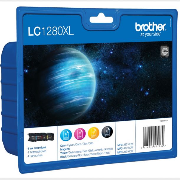 Brother Brother LC 1280XL Value Pack Sort Gul Cyan Magenta